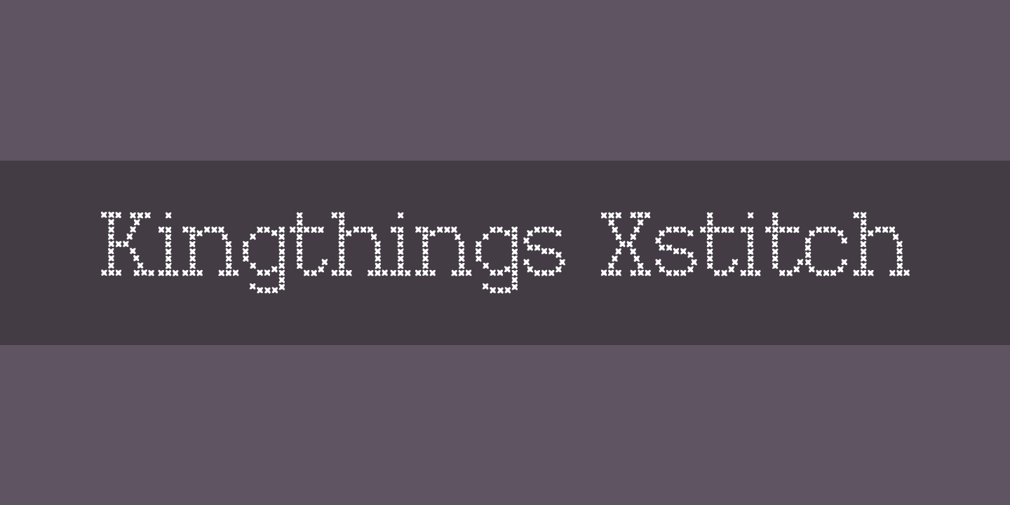 Przykład czcionki Kingthings Xstitch
